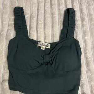 Listicle Deep Teal Crop Top